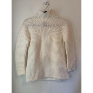 rag & bone‎ Alpaca Merino Turtleneck Sweater Cream XS Rib Knit Capsule Luxury
